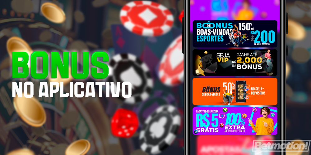 Bônus no aplicativo móvel para jogadores brasileiros
