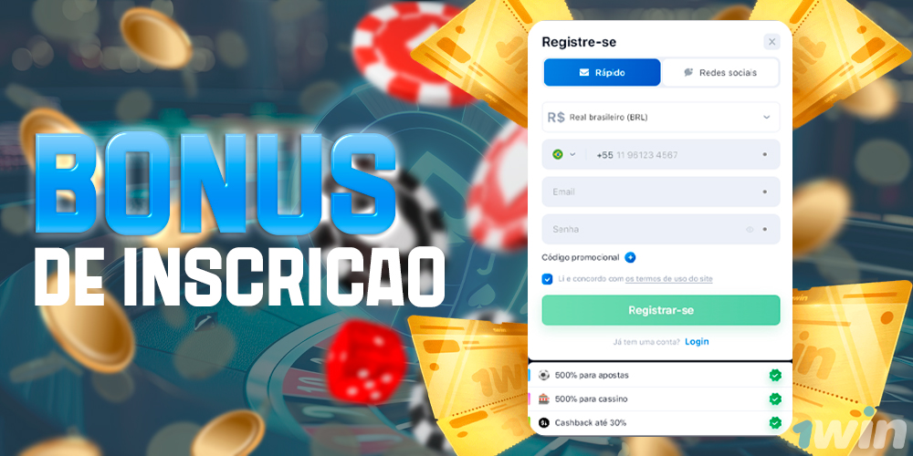 Bônus de registro para usuários brasileiros