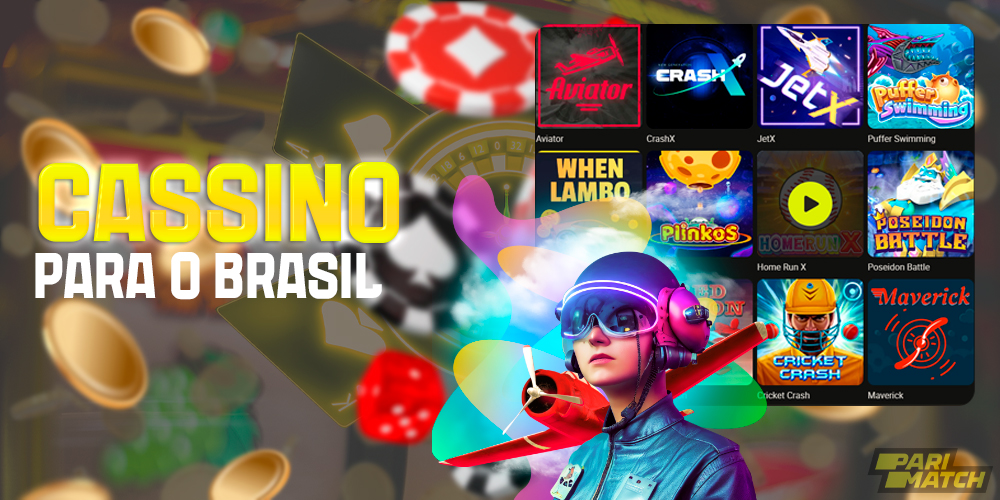 Um cassino com muitos jogos no site da Parimatch Brasil