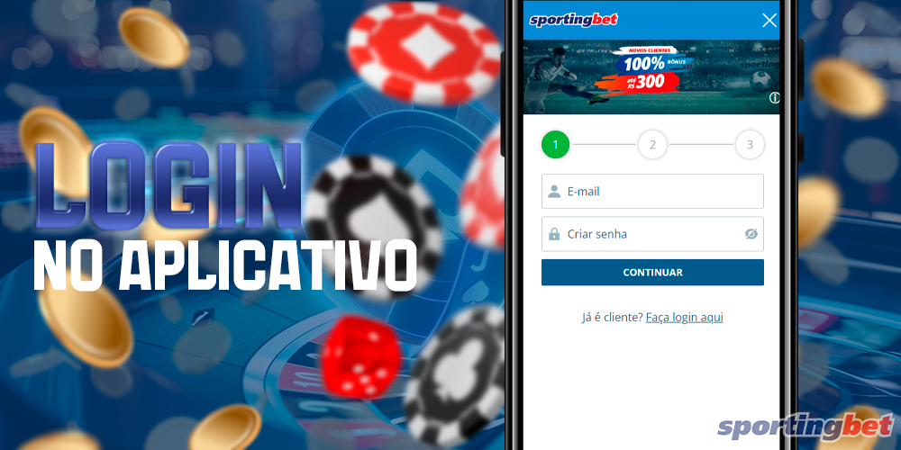 Faça login no aplicativo móvel da Sportingbet Brasil
