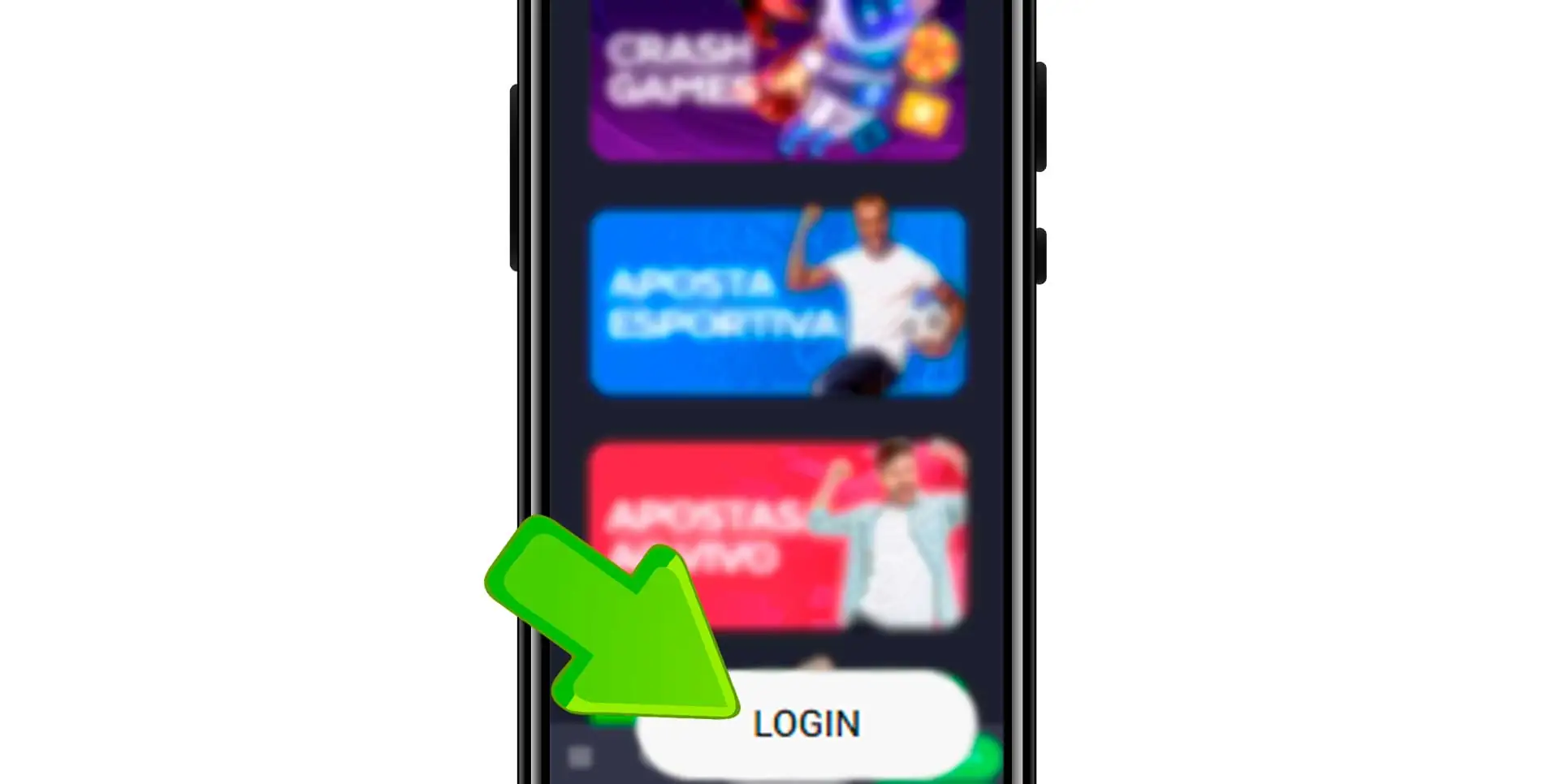 Fazer login em sua conta pessoal no aplicativo móvel