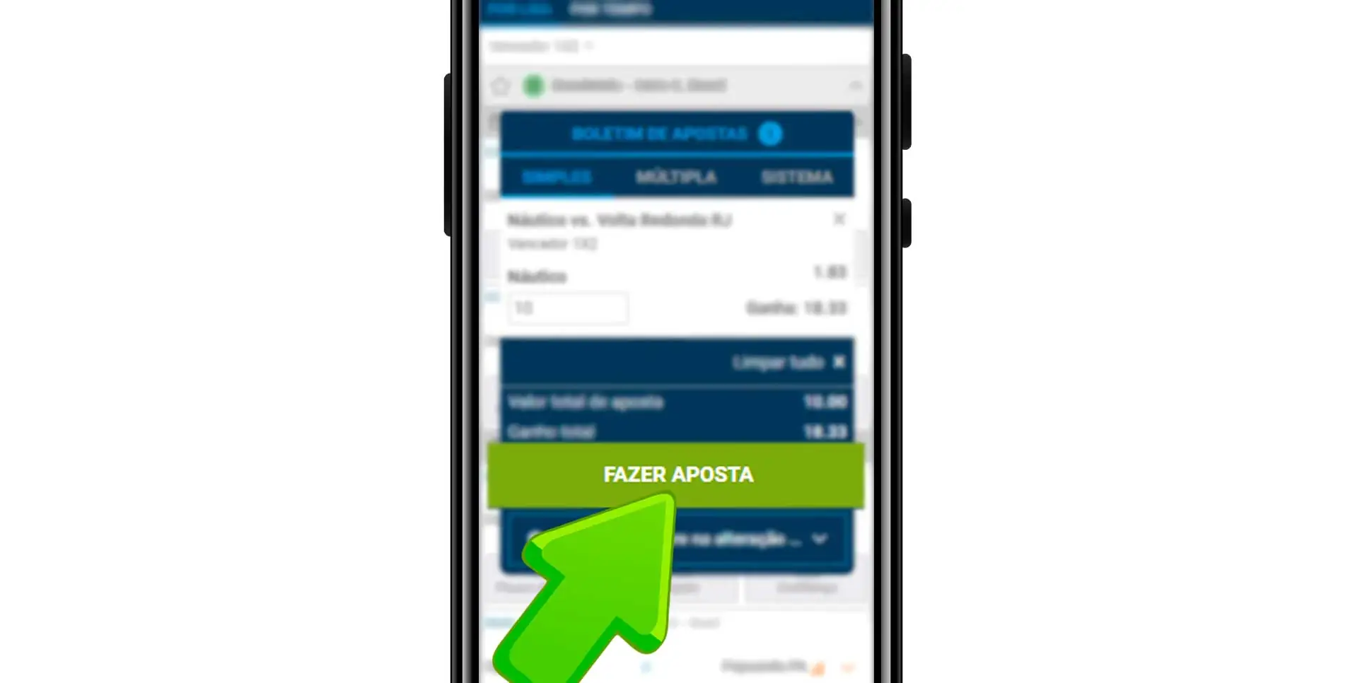 Faça sua aposta esportiva escolhida