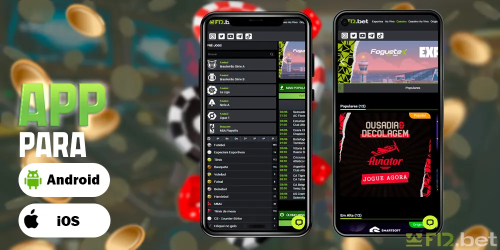 Aplicativo para os sistemas operacionais Android e iOS