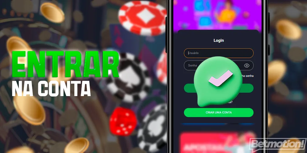 Fazer login em sua conta pessoal no site do BetMotion