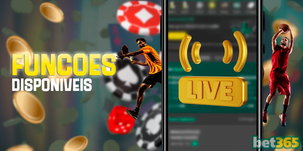 Funções disponíveis no aplicativo móvel