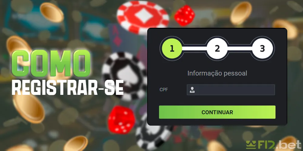 Como se registrar no site da casa de apostas F12Bet
