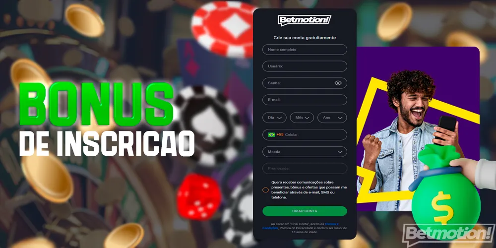 Bônus de inscrição no BetMotion