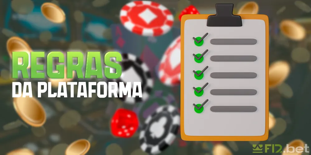 Regras da plataforma de apostas no site oficial da casa de apostas F12Bet