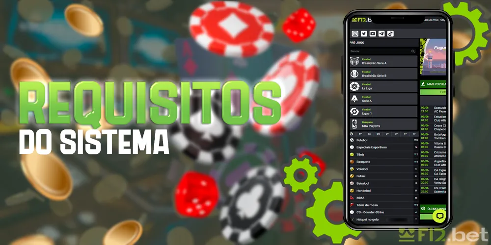 Requisitos de sistema para o aplicativo móvel F12
