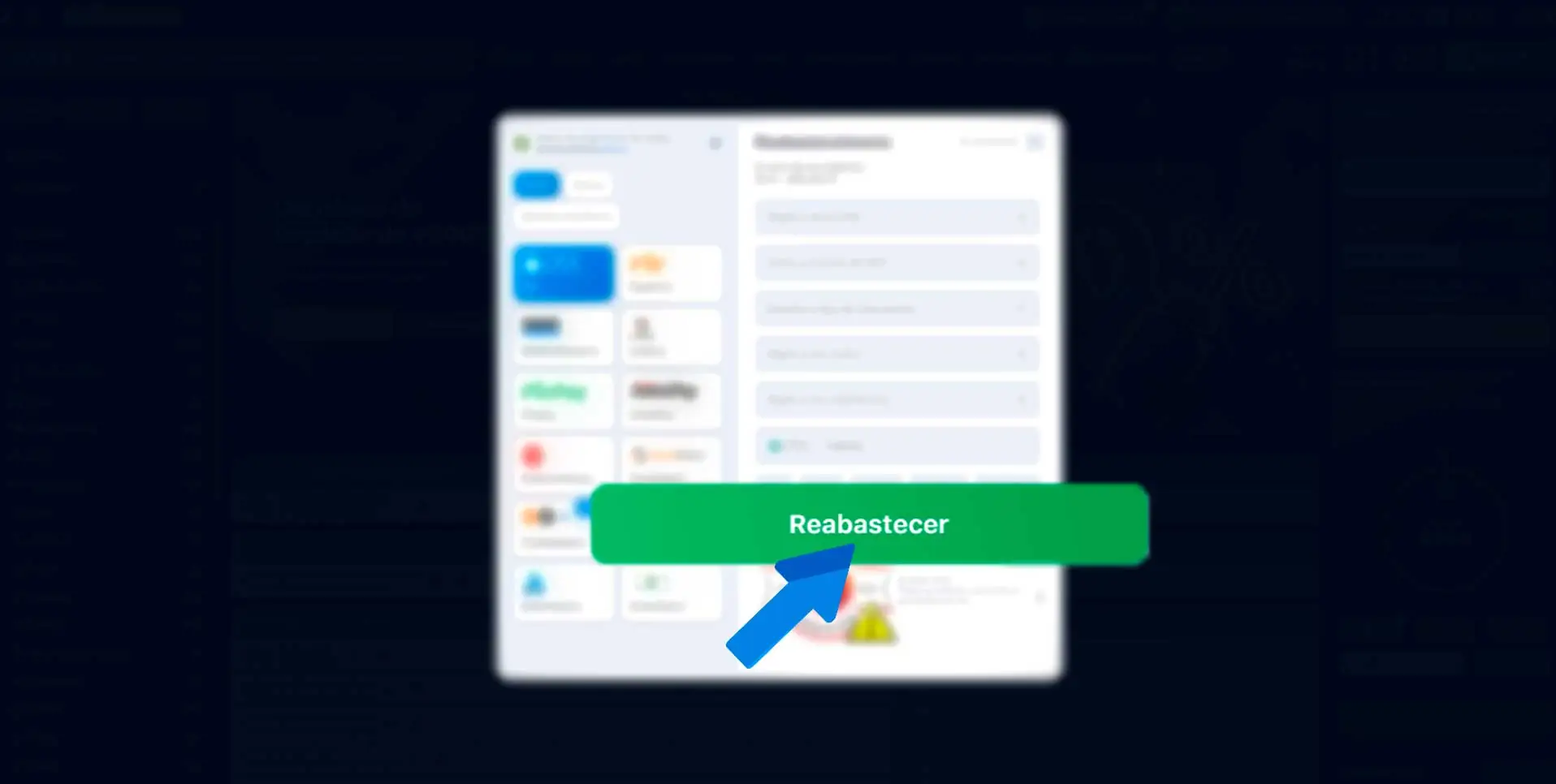 Completar uma recarga em dinheiro de sua conta pessoal