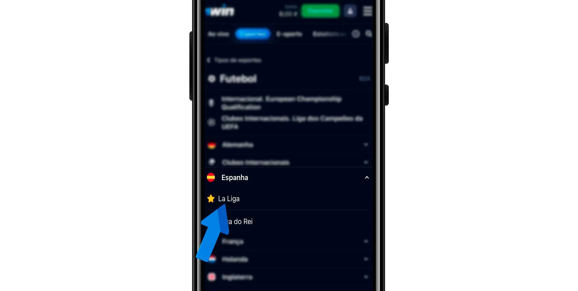 Escolha do seu evento esportivo favorito
