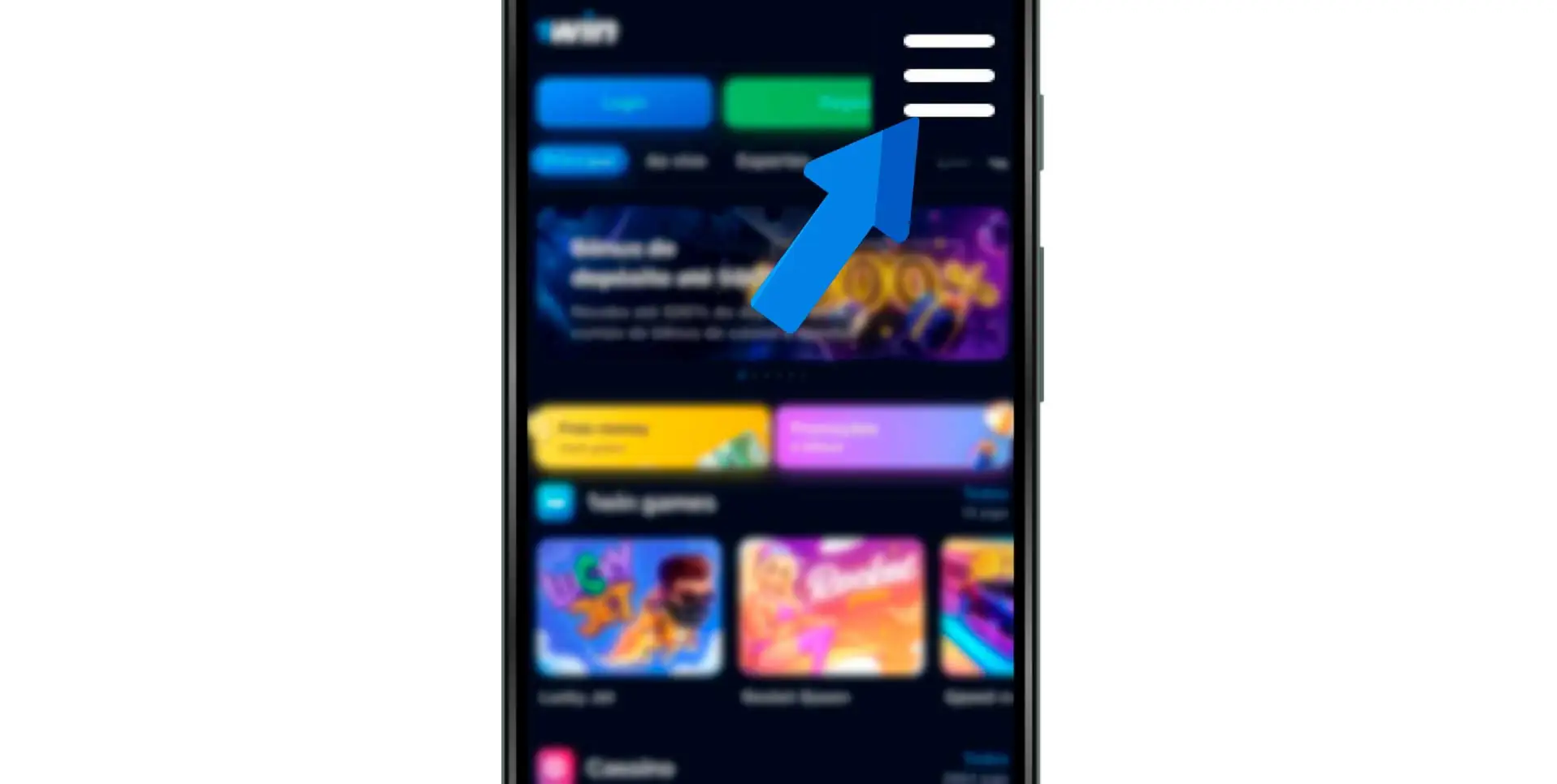 Entrar no menu lateral