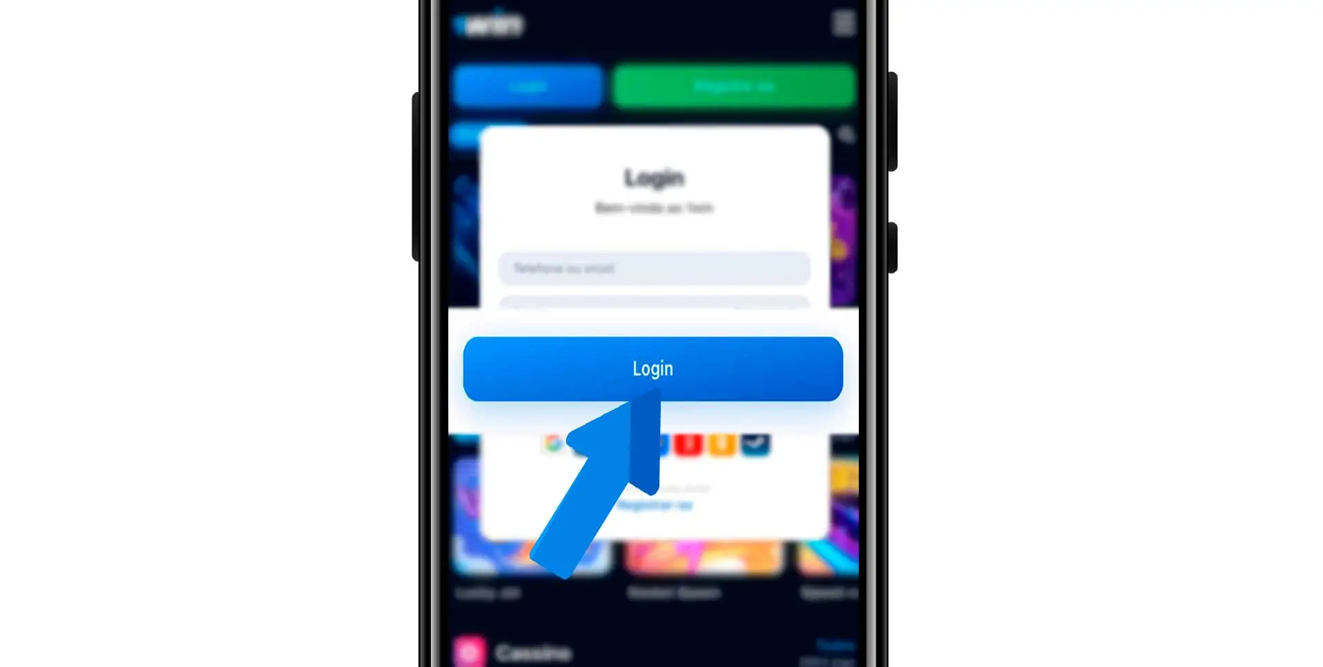 Concluir o login em sua conta pessoal
