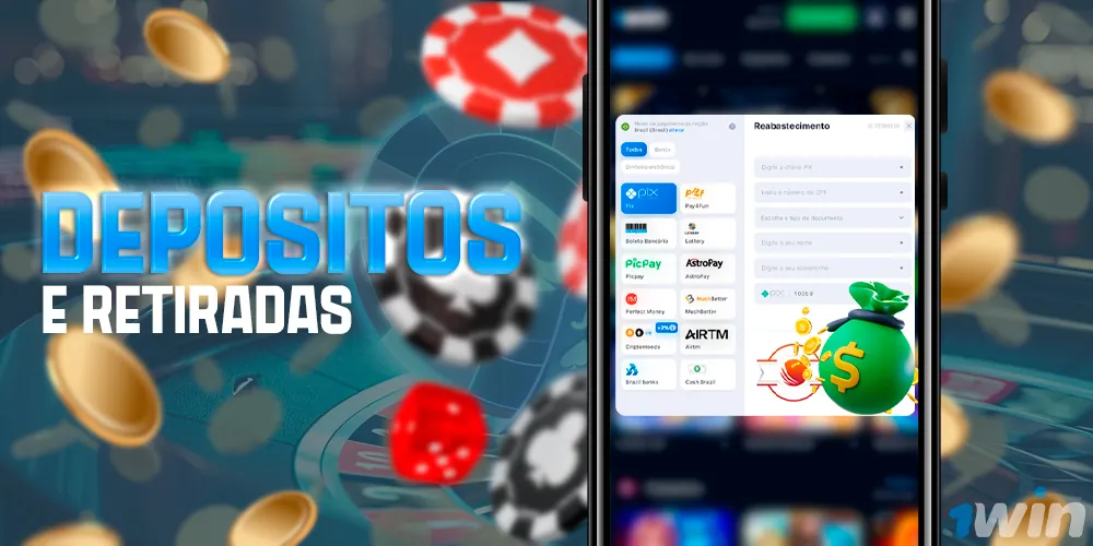 Depósito e retirada de dinheiro