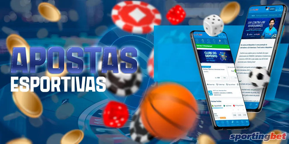 Apostas esportivas e outros recursos no aplicativo móvel da Sportingbet Brasil