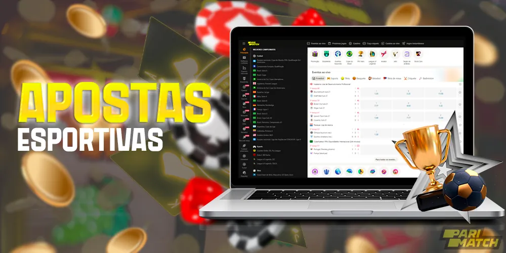 Apostas em vários esportes no site da Parimatch Brasil