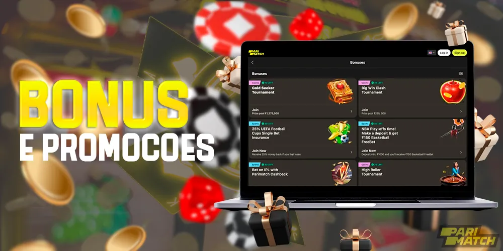 Bônus e promoções no site da Parimatch Brasil