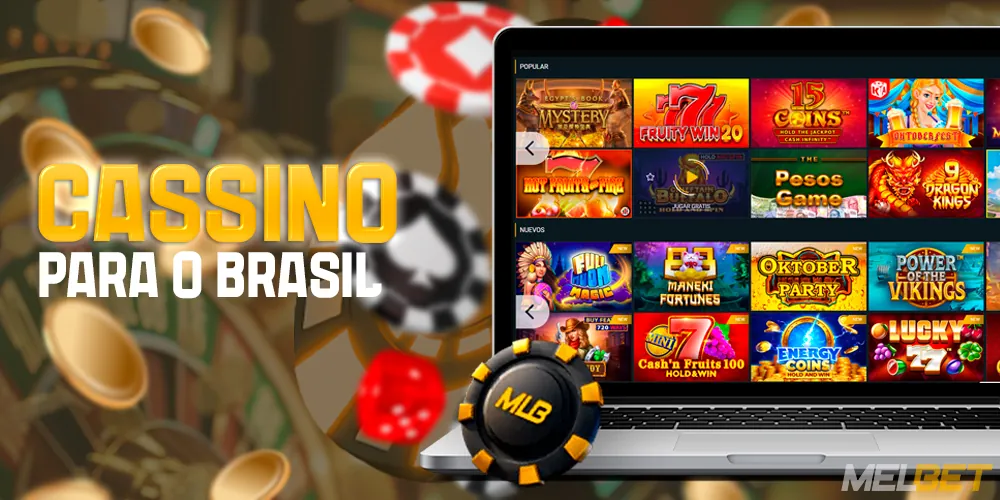 Cassino com diferentes jogos no site da MelBet Brasil