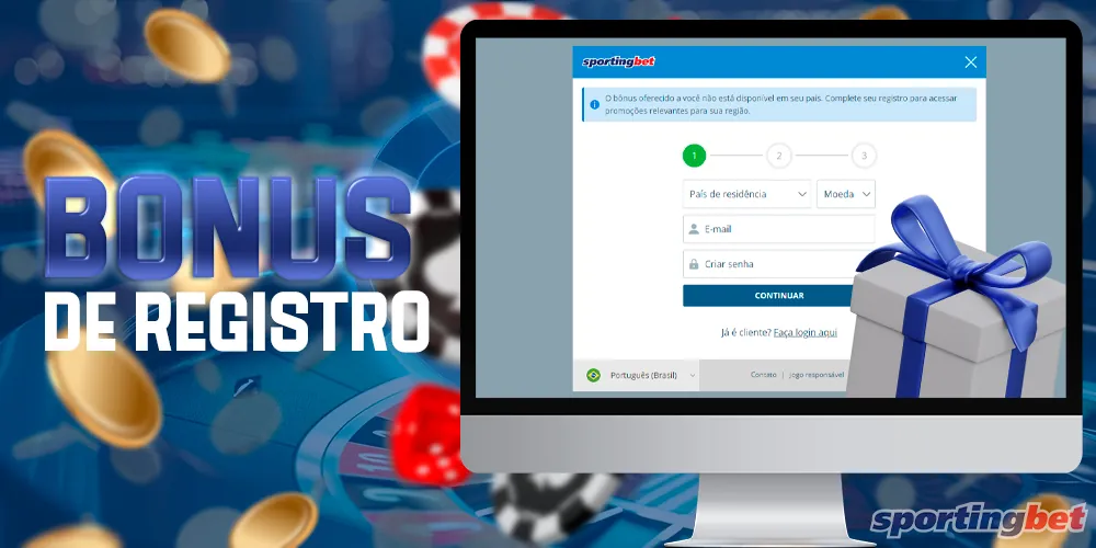Bônus para registro no site da Sportingbet Brasil