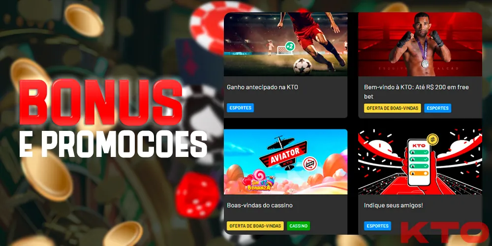 Bônus e promoções no site da KTO Brasil