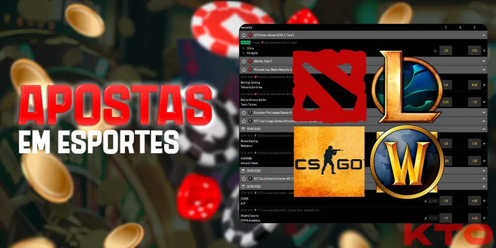 Apostas em esportes cibernéticos na KTO Brasil
