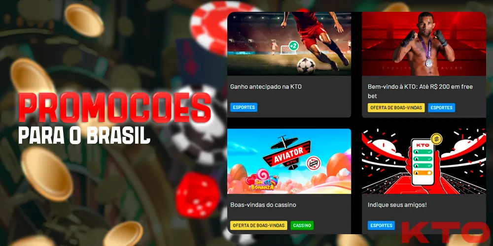 Promoções para usuários brasileiros no site da KTO Brasil