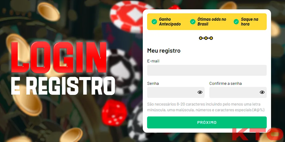 Faça o login e registre-se no site da KTO Brasil